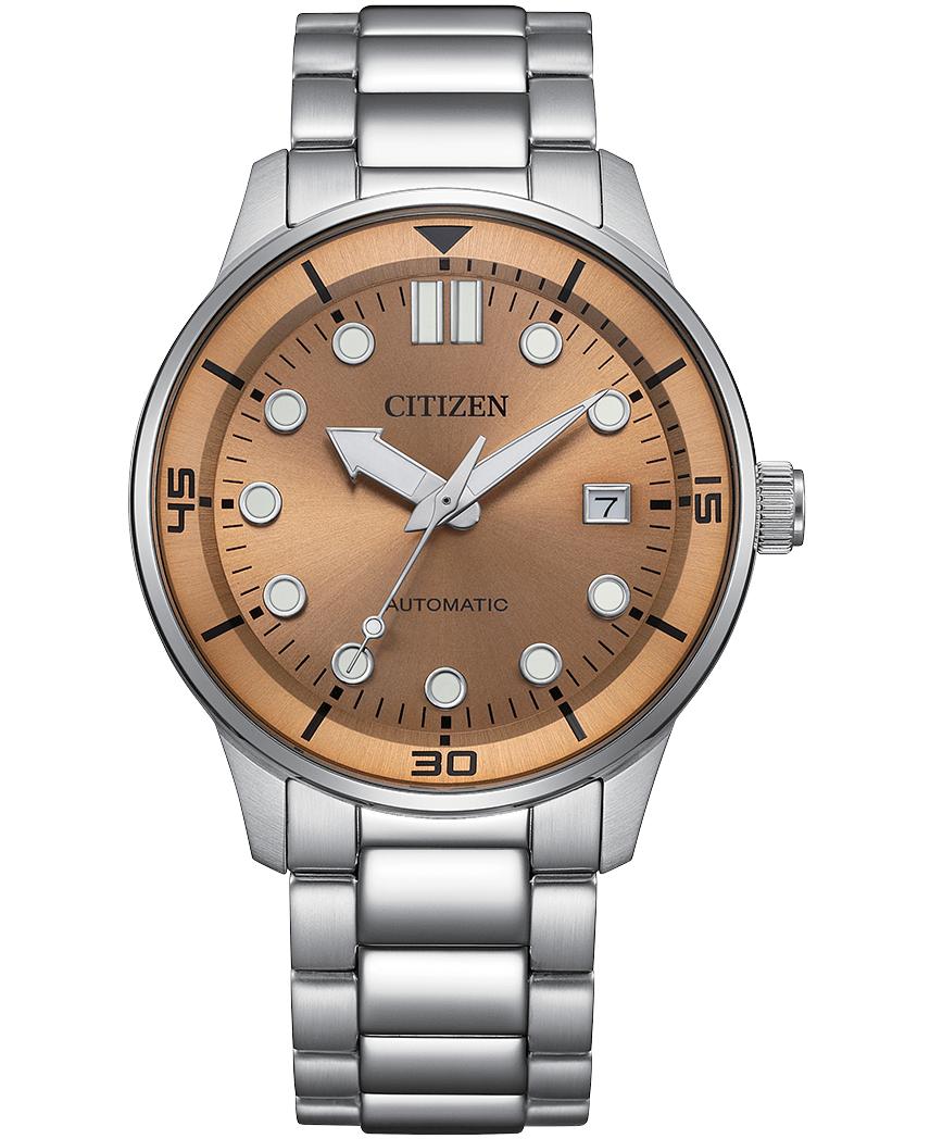 Часы CITIZEN с автоматическим механизмом из нержавеющей стали с сапфировым механизмом NJ0191-83X