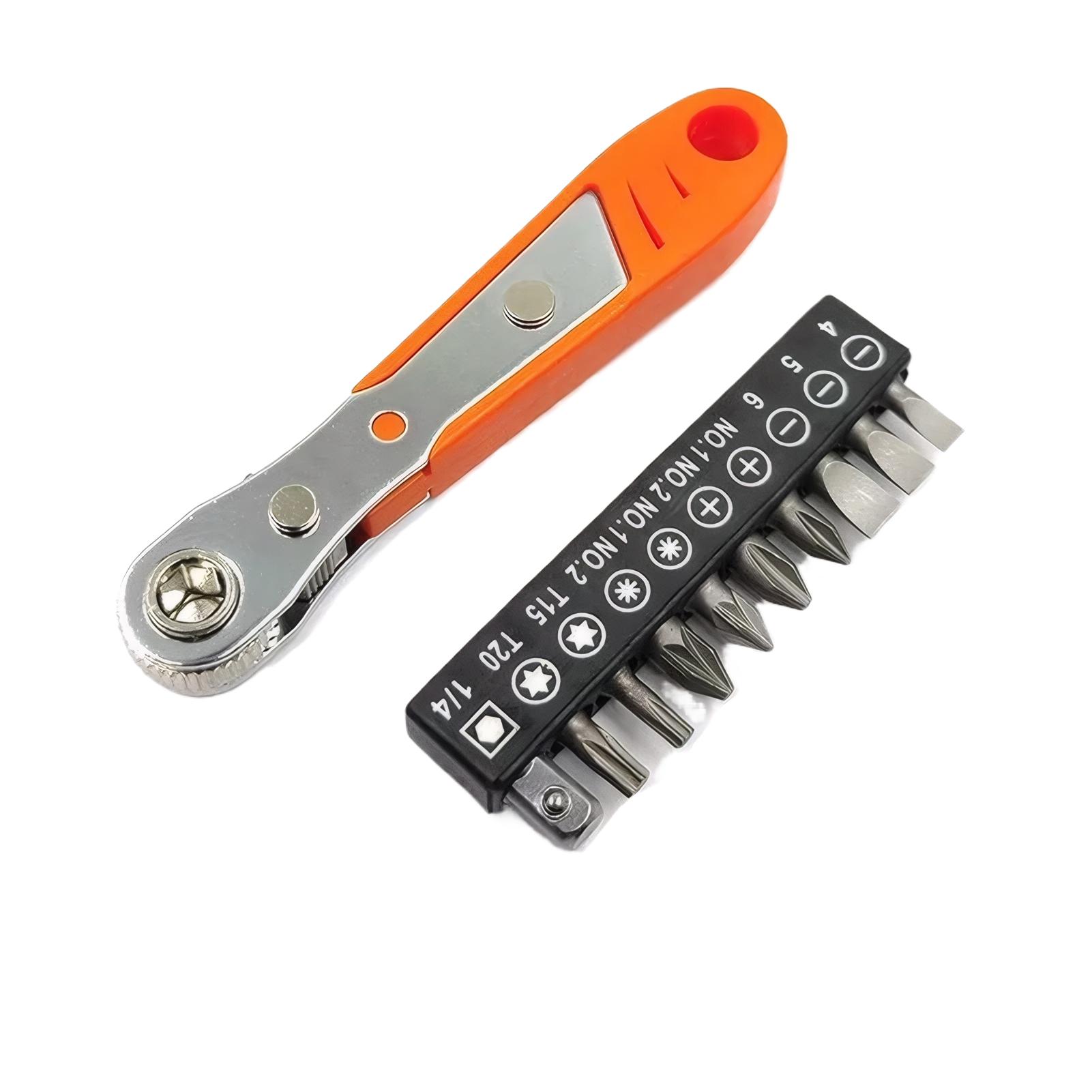 Универсальный набор отверток с регулируемым храповым механизмом, электрическая отвертка, отвертка с храповым механизмом b